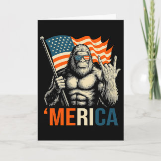 ‘merica Gorilla Flag Sungles Funny Patriotic  Card