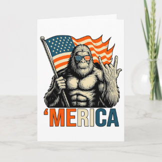 ‘merica Gorilla Flag Sungles Funny Patriotic Card