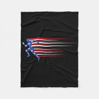‘merica Gorilla Flag Sungles Funny Patriotic  Fleece Blanket