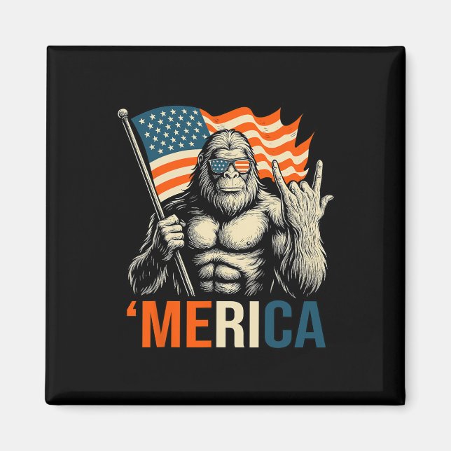 ‘merica Gorilla Flag Sungles Funny Patriotic  Magnet (Front)