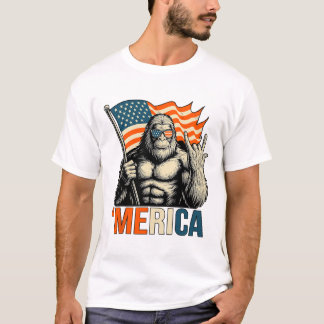 ‘merica Gorilla Flag Sungles Funny Patriotic T-Shirt