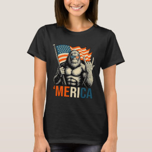 ‘merica Gorilla Flag Sungles Funny Patriotic T-Shirt