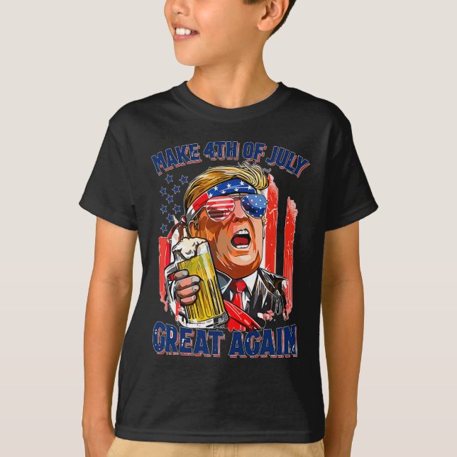 Merica Make 4th Of July Great Again Men Drinking B T-Shirt (Front)