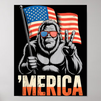 merica patriotic gorilla return to monkey meme  poster