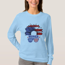Merica Patriotic T-Shirt USA Flag for 4tth of July