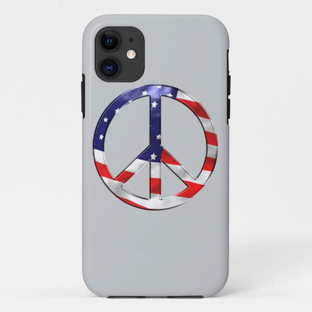 merica peace sign Case-Mate iPhone case (Back)