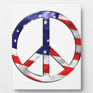 merica peace sign plaque