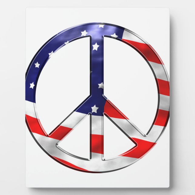 merica peace sign plaque (Front)
