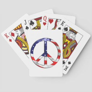 merica peace sign playing cards