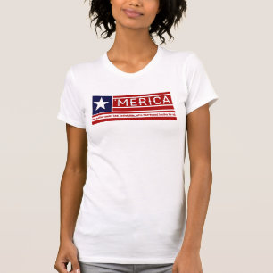 'Merica - Pledge of Allegiance USA Flag Design T-Shirt