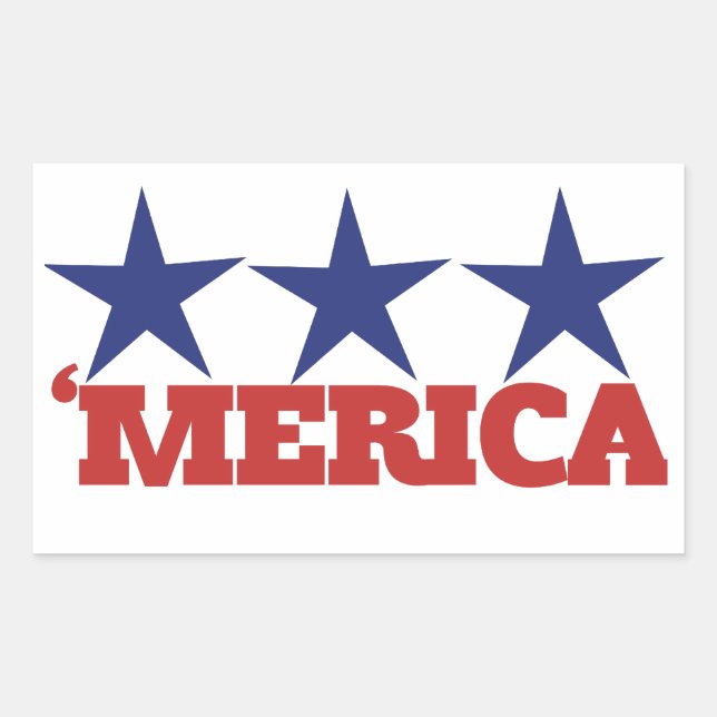 Merica Rectangular Sticker (Front)