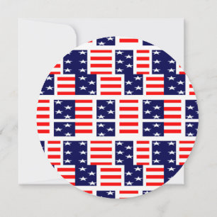 merica red white blue Invitations Circle