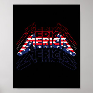 Merica Rock Sign 4th Of July Vintage American Flag