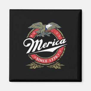 Merica Since 17761 American Byld Eagle Mullet Star Magnet