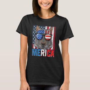 Merica Squirrel 4th Of July  American Flag For Men T-Shirt