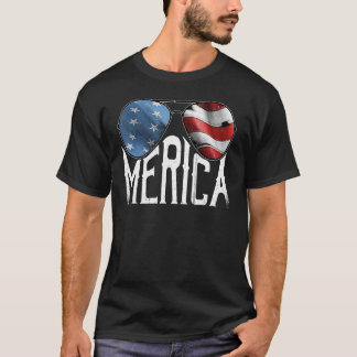 Merica Sunglasses 4th Of July Boys Girls Men Women T-Shirt