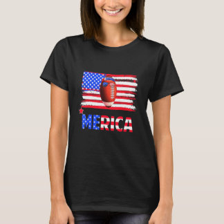 Merica Sunglasses American Flag Rugby 4th July T-Shirt