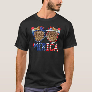 Merica Sunglasses Usa Flag Hotdog Fireworks 4th Of T-Shirt