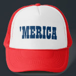 Merica trucker hat for 4th of July party<br><div class="desc">Merica trucker hat for 4th of July Independence day party. Patriotic fourth of July cap. Team USA.</div>