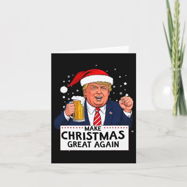 Merica Trump Make Christmas Great Again  Card (Front)