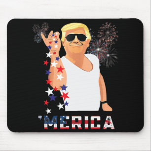 Merica Trump Outfits Don Drunk Donald Drunk 4th of Mouse Pad