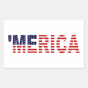 'MERICA US Flag Stickers