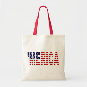 'MERICA US Flag Tote Bag