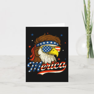 Merica Usa American Flag Patriotic 4th Of July Bal Card