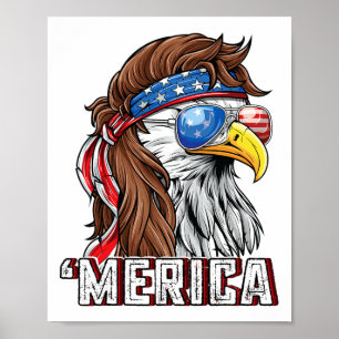 Merica Usa American Flag Patriotic 4th Of July Byl Poster
