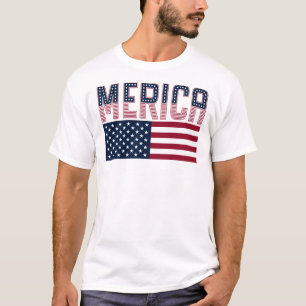 Merica USA Flag Independence Day 4th of July T-Shirt