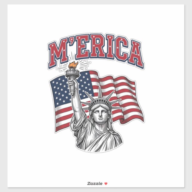 MERICA Vintage Liberty Patriotic (Sheet)