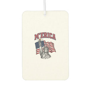 MERICA Vintage Liberty Patriotic Car Air Freshener