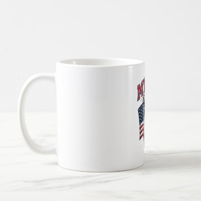 MERICA Vintage Liberty Patriotic Coffee Mug (Left)