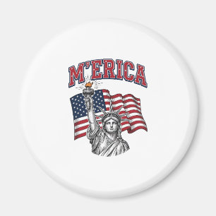 MERICA Vintage Liberty Patriotic Magnet