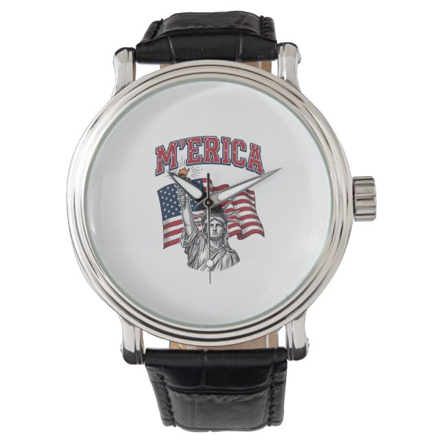 MERICA Vintage Liberty Patriotic Watch (Front)