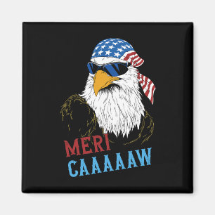 Mericaaaaaw Eagle Mullet 4th Of July Usa American Magnet