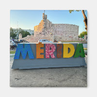 Merida, Mexico - Square Magnet