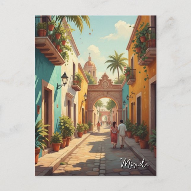 Merida Mexico Travel Postcard (Front)