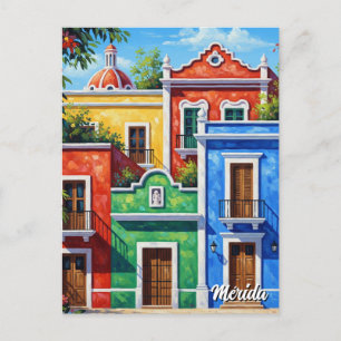 Merida Mexico Travel Postcard