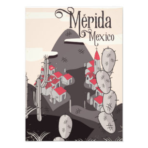 Mérida Mexico travel poster