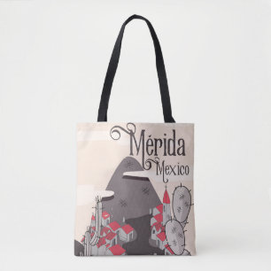 Mérida Mexico travel poster Tote Bag