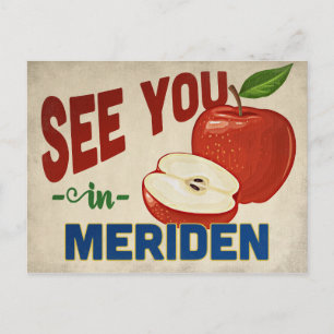 Meriden Connecticut Apple - Vintage Travel Postcard