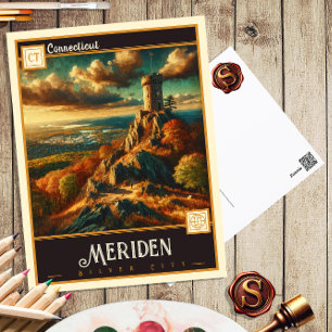 Meriden, Connecticut Vintage Postcard