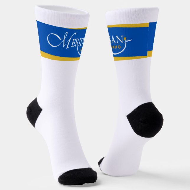 Meridian (Idaho) city flag Socks (Angled)