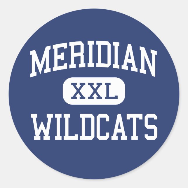 Meridian - Wildcats - High - Meridian Mississippi Classic Round Sticker (Front)