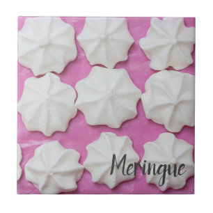 Meringues on pink paper gift tile