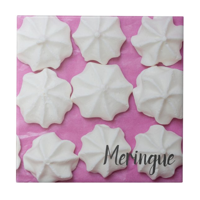 Meringues on pink paper gift tile (Front)