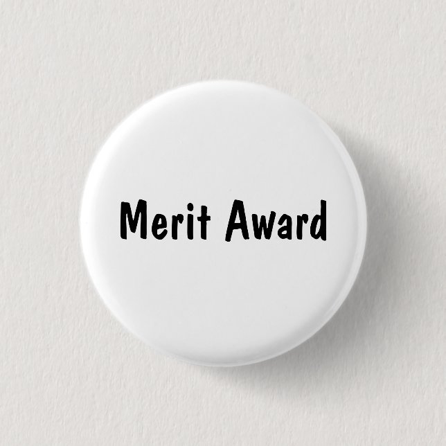 Merit Award 3 Cm Round Badge (Front)