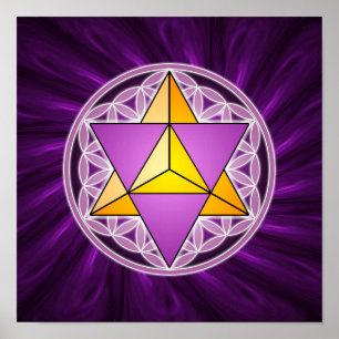 Merkaba and Flower of Life Poster