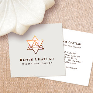 Merkaba Sacred Geometry Symbol Square Business Card